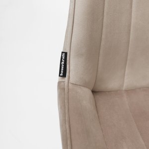Krzesło tapicerowane welurowe do salonu jadalni velvet loft beżowe 7