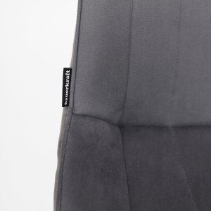 Krzesło tapicerowane welurowe do salonu jadalni velvet loft grafitowe 6