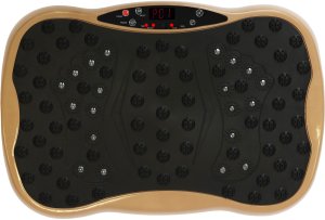 Platforma treningowa wibrująca wibracyjna masażer z pilotem i muzyką Bauerkraft beżowa 3