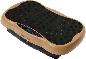 Platforma treningowa wibrująca wibracyjna masażer z pilotem i muzyką Bauerkraft beżowa 4