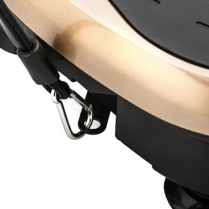 Platforma treningowa wibrująca wibracyjna masażer z pilotem i muzyką Bauerkraft beżowa 5