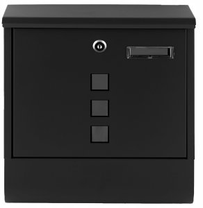 Duża skrzynka pocztowa na listy gazety ulotki pocztę A4 czarna 5