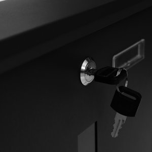 Duża skrzynka pocztowa na listy gazety ulotki pocztę A4 czarna 7