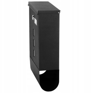 Duża skrzynka pocztowa na listy gazety ulotki pocztę A4 czarna 8