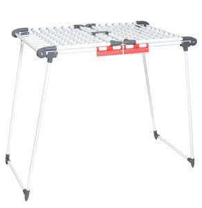 Stojąca suszarka na pranie odzież bieliznę składana balkonowa mocna duża XL 4