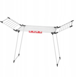 Stojąca suszarka na pranie odzież bieliznę składana balkonowa mocna duża XL 5