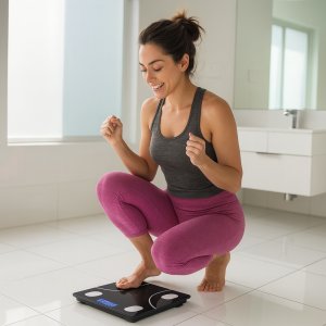 Waga łazienkowa analityczna inteligentna smart aplikacja do 180 kg 13