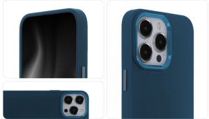 Nakładka Satin Elegant do iPhone 15 Pro 6,1" ciemnoniebieska 3