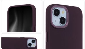 Nakładka Satin Elegant do iPhone 15 Plus 6,7" burgundowa 3