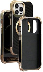 Nakładka Circle Glam Mag do iPhone 13 Pro Max 6,7" czarna 2