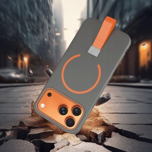 Etui z Paskiem na palec Matowe do iPhone 17 Pro Max |do MagSafe +Szkło 2