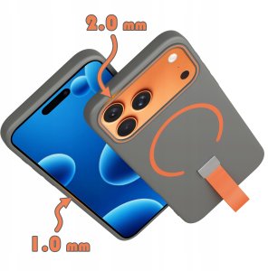 Etui z Paskiem na palec Matowe do iPhone 17 Pro Max |do MagSafe +Szkło 6