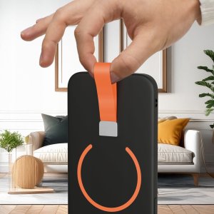 Etui z Paskiem na palec Matowe CZARNE do iPhone 11 |do MagSafe +Szkło 7