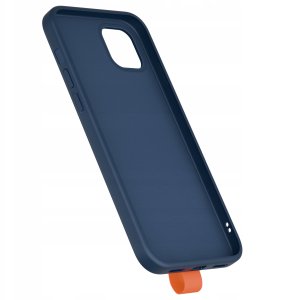 Etui z Paskiem na palec Matowe GRANATOWE do iPhone 11 |do MagSafe +Szkło 11