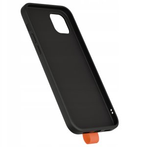 krainaGSM Etui z Paskiem na palec Matowe CZARNE do iPhone 12 |do MagSafe +Szkło 11