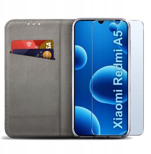 Etui MAGNET do Xiaomi Redmi A5 Zamykane Czerwone Futerał + Szkło 9H 2