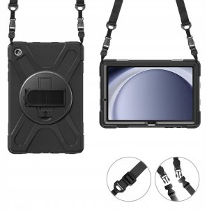 Etui na tablet Strado Etui Armor z uchwytem i paskiem do Samsung Galaxy Tab A9 Plus 11 (Czarne) 3
