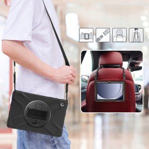 Etui na tablet Strado Etui Armor z uchwytem i paskiem do Samsung Galaxy Tab A9 Plus 11 (Czarne) 5