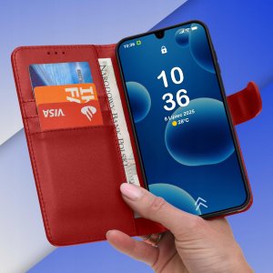 ETUI z klapką do Samsung A17 5G Zamykane Magnetyczne + SZKŁO 4