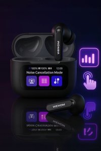 Słuchawki bezprzewodowe Sportowe Bluetooth 5.4 z ANC i etui powerbankiem PL 5