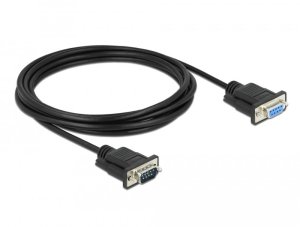 Delock DB-9 - DB-9, 3m, Czarny (86584) 2