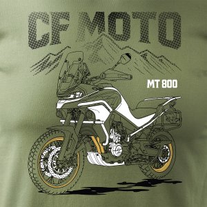 Koszulka motocyklowa z motocyklem turystycznym CF MOTO MT 800 męska khaki XXL 2