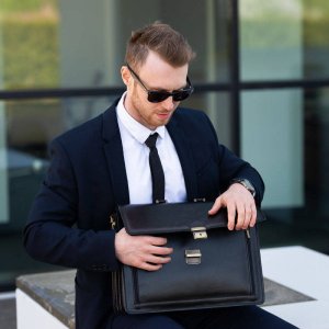 Skórzana teczka aktówka PAOLO PERUZZI N03-BL czarny 4