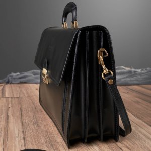 Skórzana teczka aktówka PAOLO PERUZZI N03-BL czarny 10