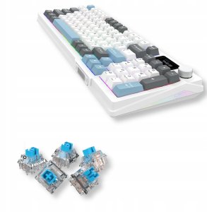 Klawiatura AQIRYS Klawiatura mechaniczna 96%/95 klawiszy przewodowa ATRIA white 13