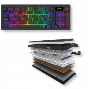 Klawiatura AQIRYS Klawiatura mechaniczna 96%/95 klawiszy przewodowa ATRIA black 10