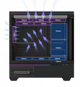 Thermalright TL-M10 Vision (Juodas) Kompiuterio Korpusas 7