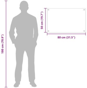 Płyta grzewcza vidaXL Przód kuchenny przezroczysty 80 x 50 x 0.8 cm szkło hartowane 10