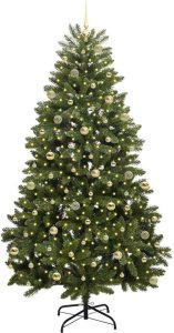 vidaXL Sztuczna choinka Ze LED Lights Zielony 240 cm PVC i Metal 3