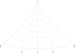 vidaXL Dekoracja pająka halloweenowego z sieciami 4 pcs 150 cm 7