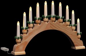 vidaXL Świąteczny Łuk Świec z 10 Świecami LED Brązowy 47 x 5 x 29 cm 5