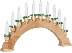 vidaXL Świąteczny Łuk Świec z 10 Świecami LED Brązowy 47 x 5 x 29 cm 8