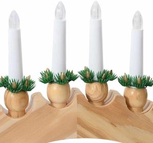 vidaXL Świąteczny Łuk Świec z 10 Świecami LED Brązowy 47 x 5 x 29 cm 9