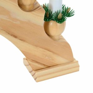 vidaXL Świąteczny Łuk Świec z 10 Świecami LED Brązowy 47 x 5 x 29 cm 10