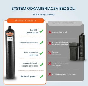 Zmiękczacz wody Vevor Zmiękczacz wody bezsolny do domu dla 5-8 osób system antykamienny 8