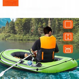 Ponton wędkarski dmuchany do pływania z wiosłami pompka 2 osobowy 3