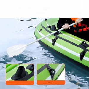 Ponton wędkarski dmuchany do pływania z wiosłami pompka 2 osobowy 5