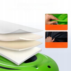 Ponton wędkarski dmuchany do pływania z wiosłami pompka 2 osobowy 6