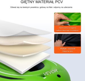 Ponton wędkarski dmuchany do pływania z wiosłami pompka 2 osobowy 8