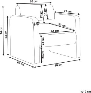 Fotel HALLSBERG Boucle Beżowoszary 3
