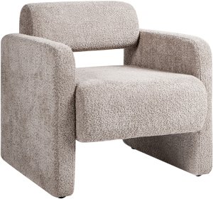 Fotel HALLSBERG Boucle Beżowoszary 4