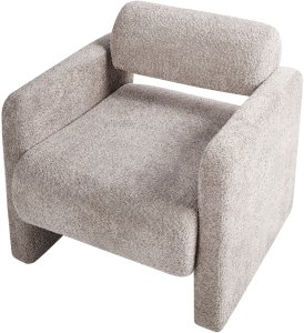 Fotel HALLSBERG Boucle Beżowoszary 6