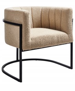 Fotel LARVIK II Boucle Beżowy 2