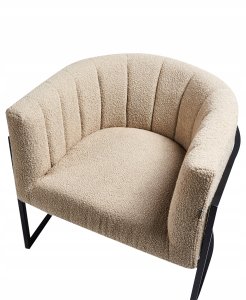 Fotel LARVIK II Boucle Beżowy 5