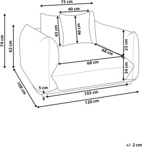 Fotel LUVOS Welur Różowy 3