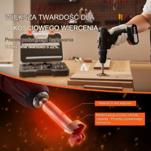 Zestaw Wierteł Forstner 16-Częściowy Zestaw Wierteł do Obróbki Drewna 9